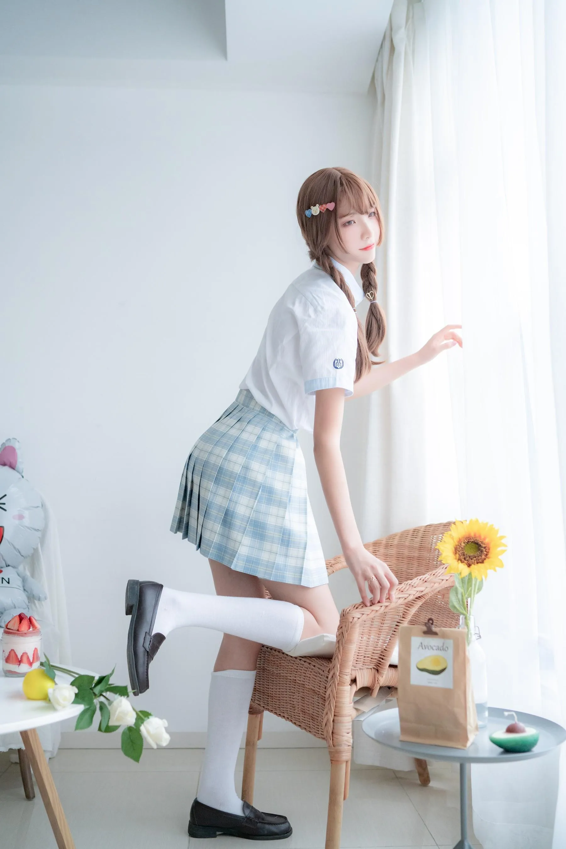 西瓜少女 NO.012 民宿私房淡蓝JK [47P]插图9